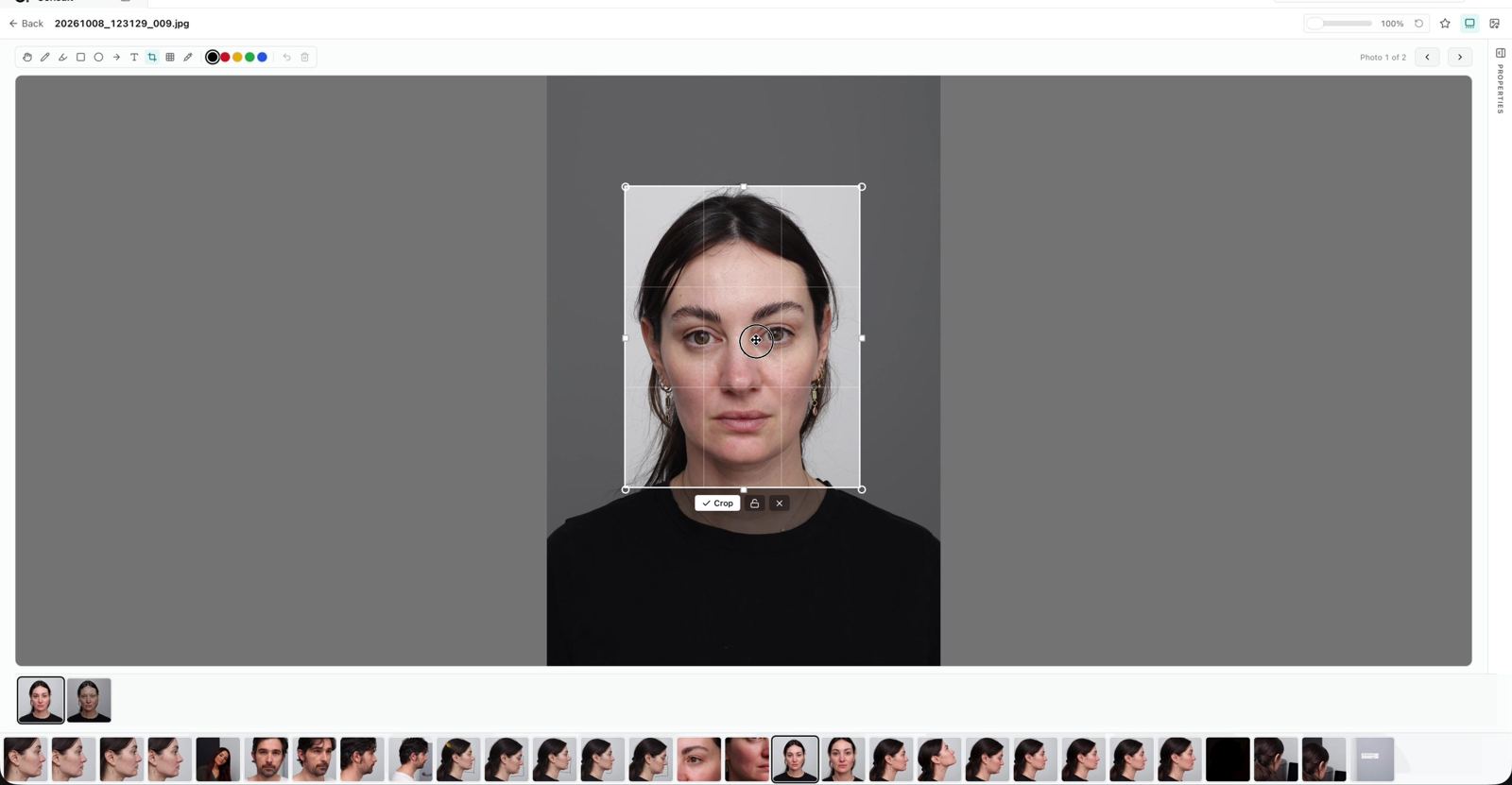 Crop tool